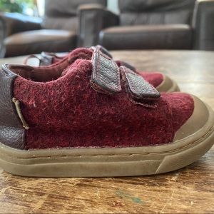 Maroon Toddler Wool Slip On Sneakers